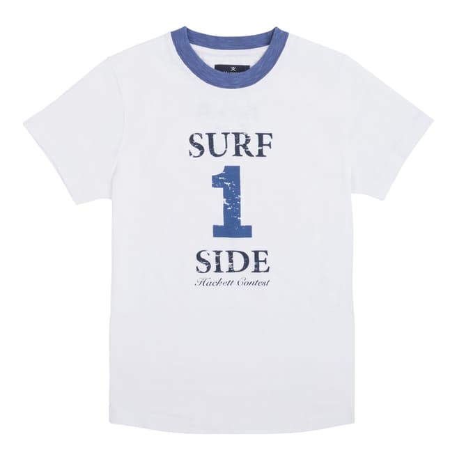 Hackett London White Surf Side Cotton T-Shirt