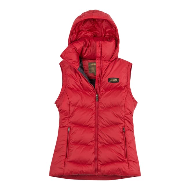 Musto Red Burghley Quilted 2 In 1 Jacket