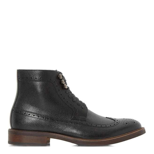 Dune London Black Carnaby Flecked Lace Brogue Boot