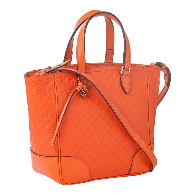 Gucci Orange Gucci Leather Tote Bag