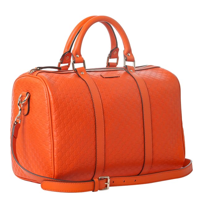 Gucci Orange Gucci Leather Duffle Bag
