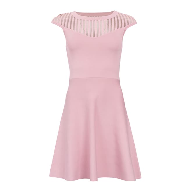 French Connection Pink Rose Fit and Flare Dress