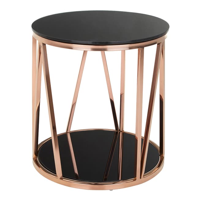 Fifty Five South Alvaro Rose Gold Side Table