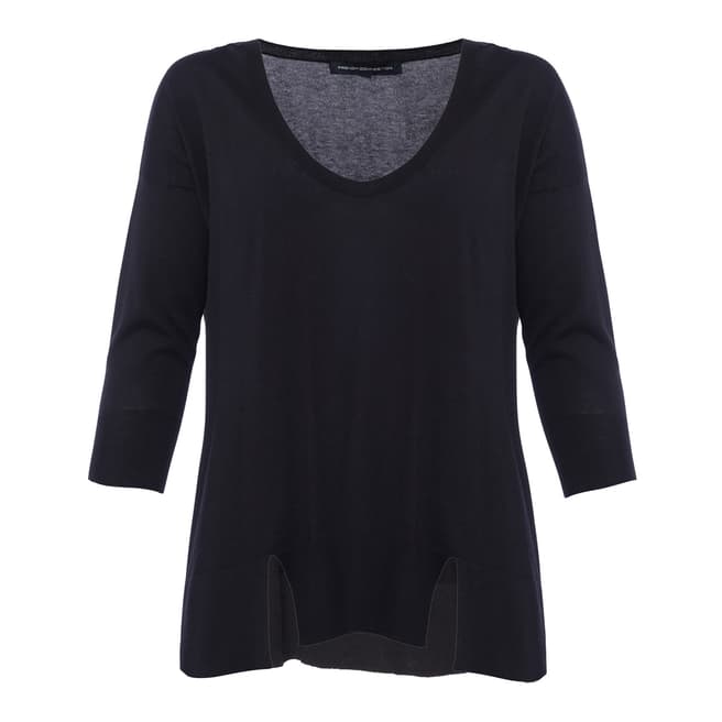French Connection Black Scoop Neck Jumper