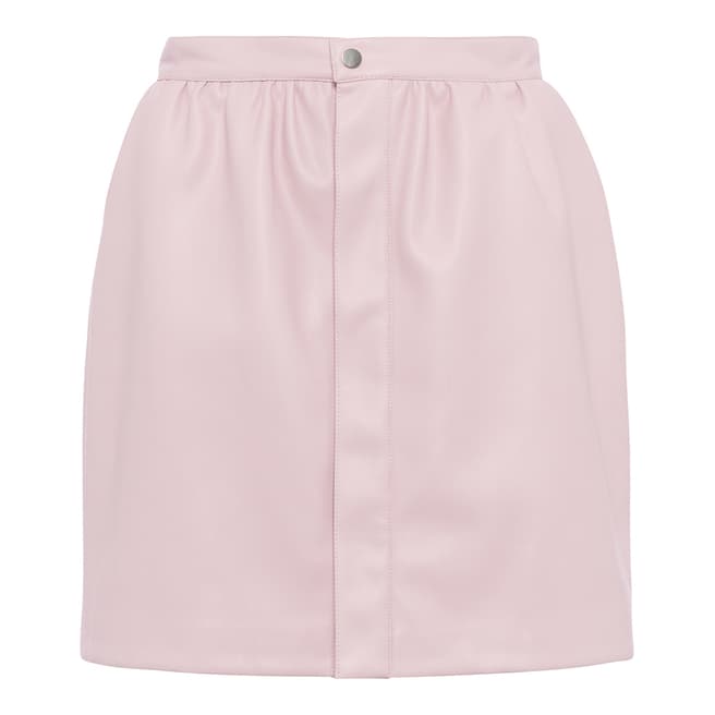 French Connection Pink Bia Pu Leather Skirt