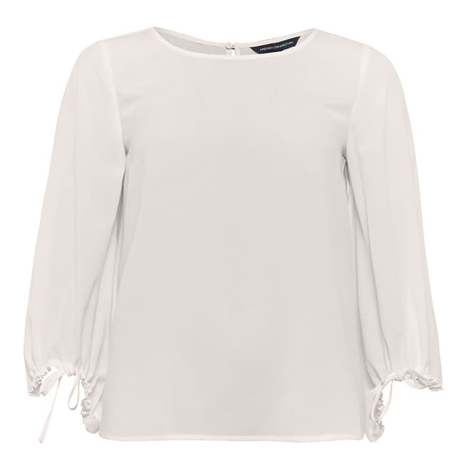 French Connection Off White Light Crepe Blouse