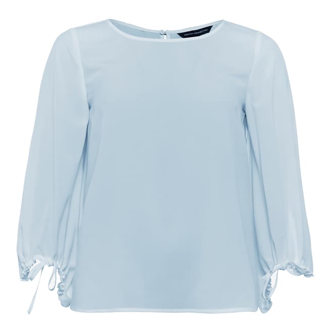 French Connection Blue Light Crepe Blouse