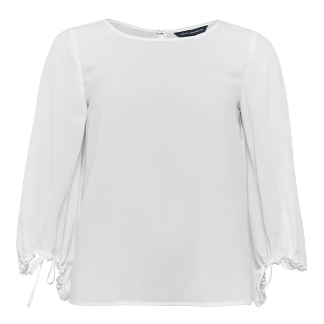 French Connection White Light Crepe Blouse