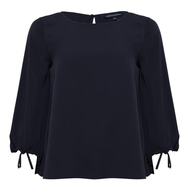 French Connection Navy Light Crepe Blouse