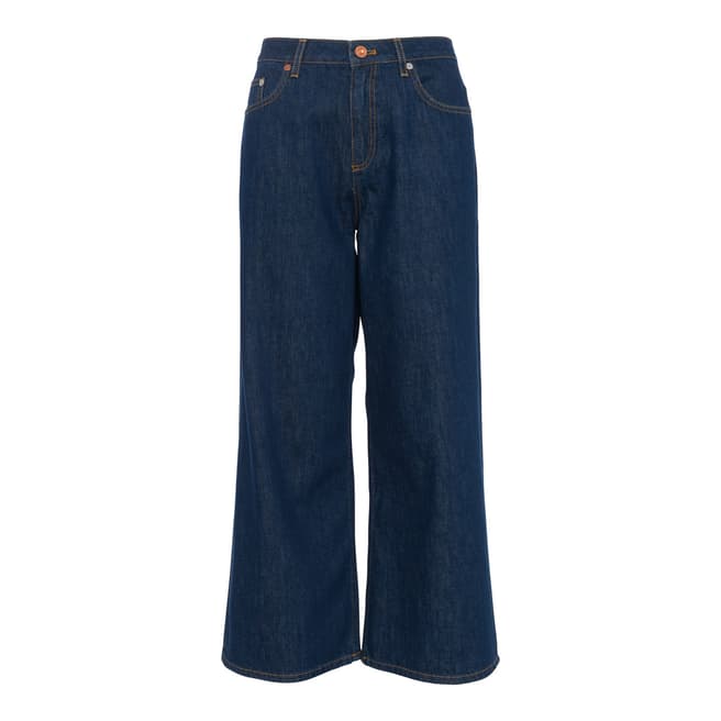 French Connection Indigo Jule Wide Cropped Jeans