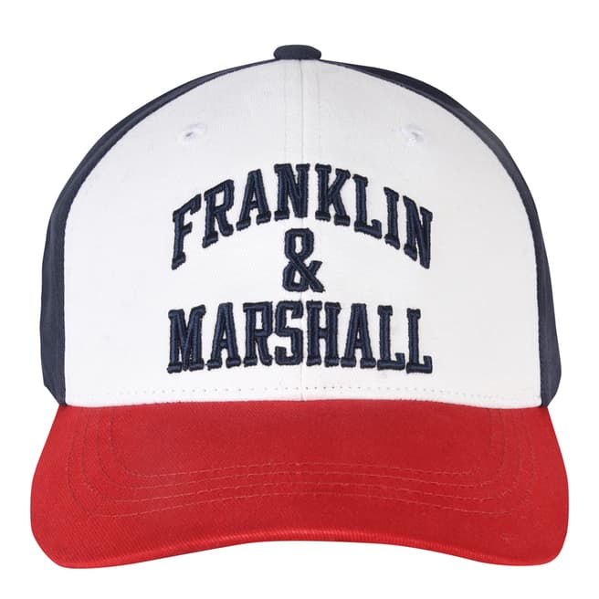 Franklin & Marshall Navy/White Logo Blocked Cap