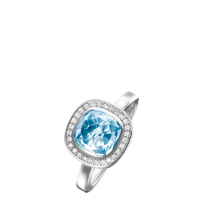 Thomas Sabo Silver/Blue Spinel Zirconia Ring
