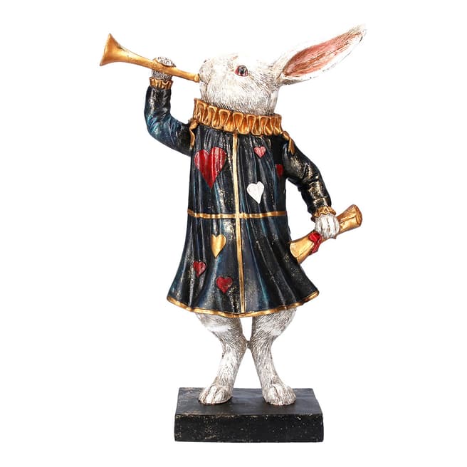 Gisela Graham Dressed Bunny with Trumpet Ornament