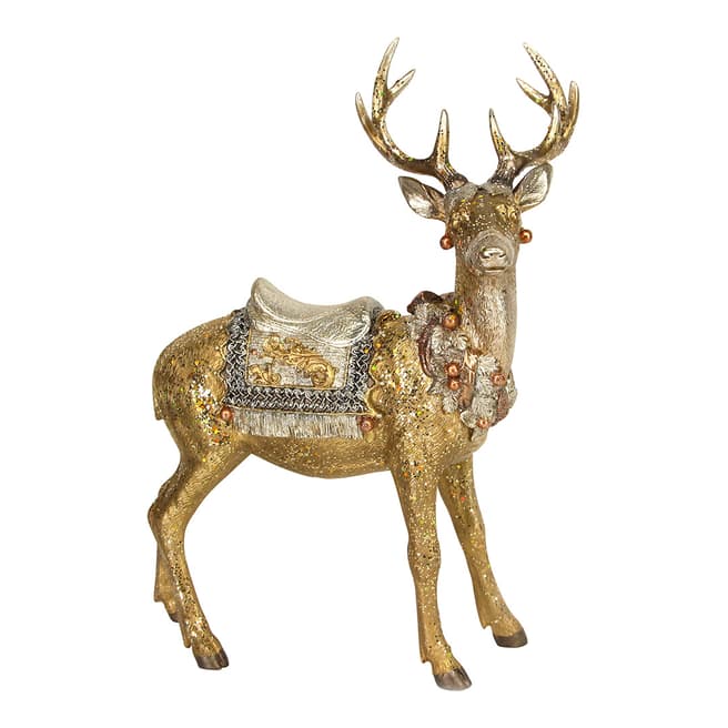 Gisela Graham Gold/Silver Standing Stag Ornament