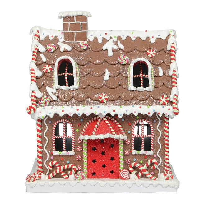 Gisela Graham Light Up Gingerbread House Large Ornament