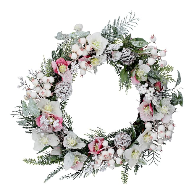 Gisela Graham Snowy Hellebore/Fir Wreath
