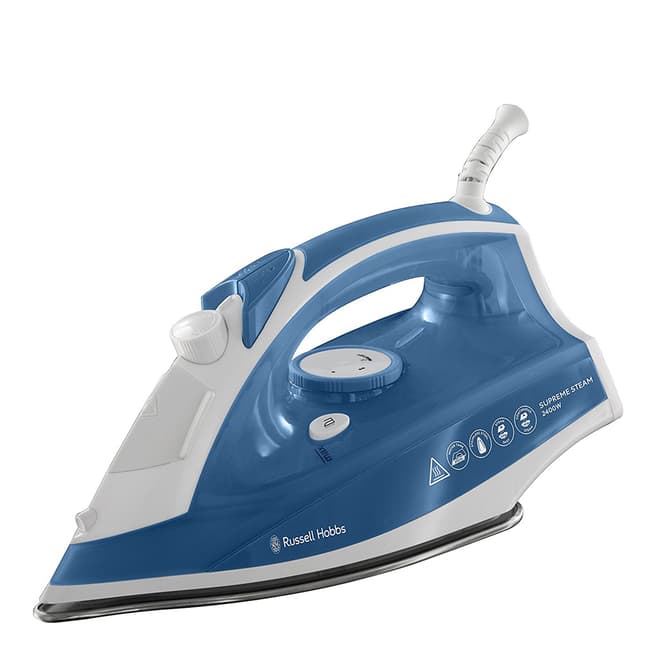 Russell Hobbs White/Blue Supreme Steam Traditional Iron, 2400W