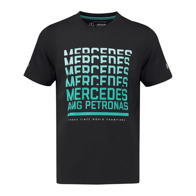 Mercedes AMG-Petronas Motorsport Men's Black Mercedes Graphic Tee
