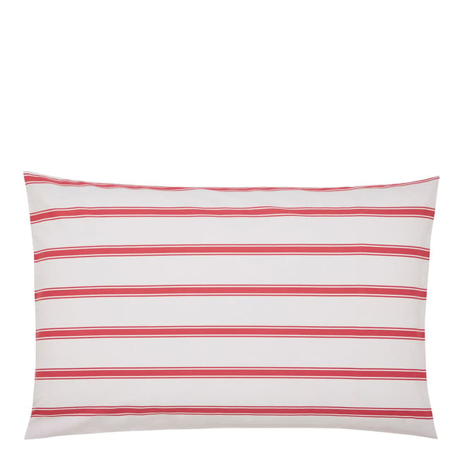 Joules Sail Stripe Housewife Pillowcase, Red