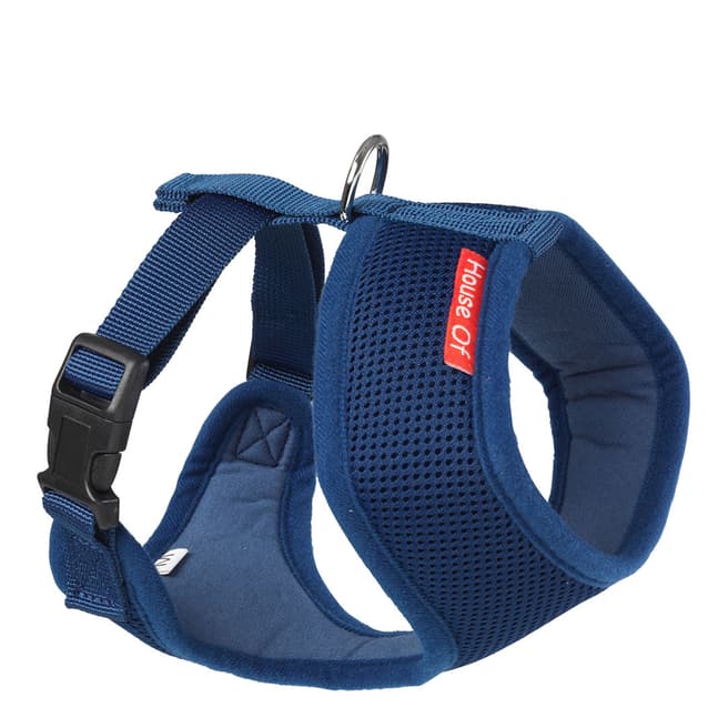 House Of Paws Navy Small Memory Foam Harness