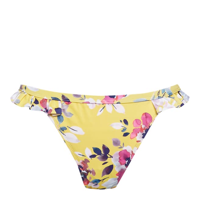 French Connection Yellow/Multi Linosa Frill Briefs