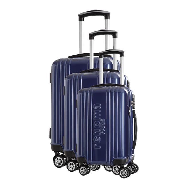 Renoma Set of 3 Marine Harrison Suitcases S/M/L