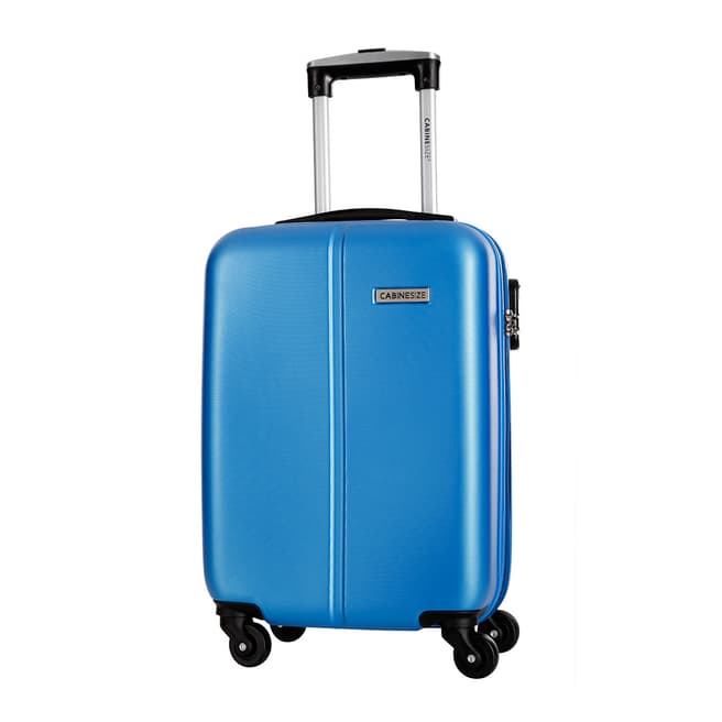 Cabine Size Blue 4 Wheel Juice Cabin Suitcase 46cm
