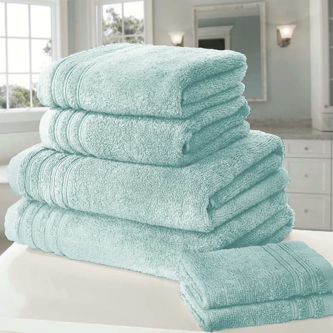 Rapport So Soft Set of 6 Towels, Duck Egg