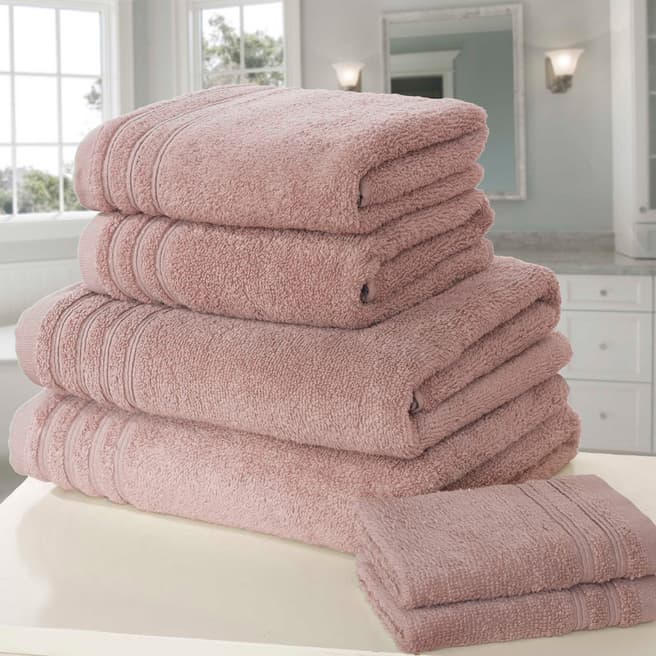 Rapport So Soft Set of 6 Towels, Dusky Pink