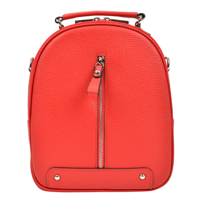 Carla Ferreri Red Leather Backpack