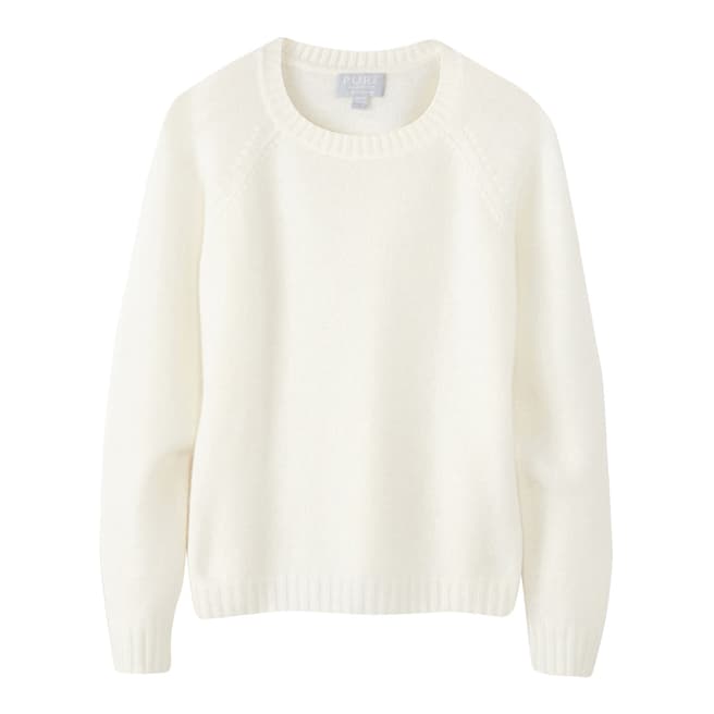 Pure Collection White Cashmere Lofty Sweatshirt
