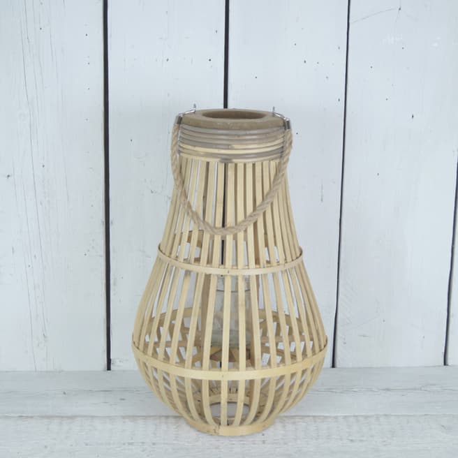 The Satchville Gift Company Short Bulbous Bamboo Lantern