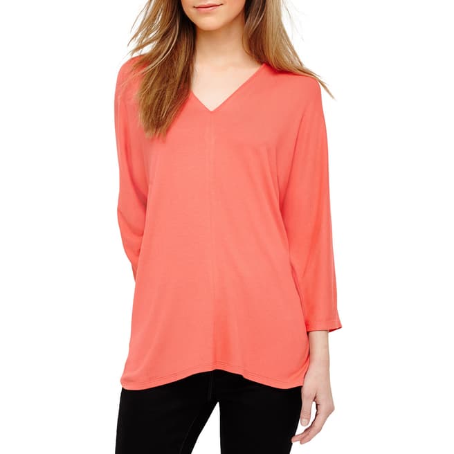 Phase Eight Coral Vanessa Oversized Top