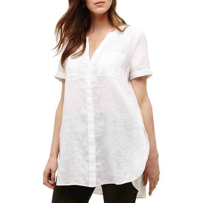 Phase Eight White Linen Willow Shirt