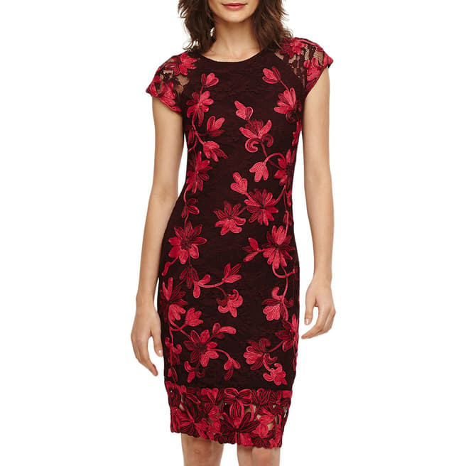 Phase Eight Red Chrissy TapeWork Dress