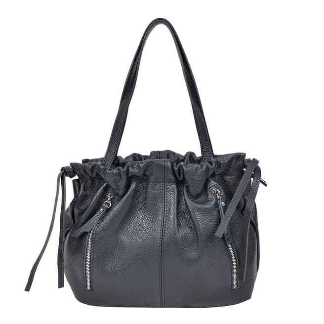 Renata Corsi Black Leather Shoulder Bag