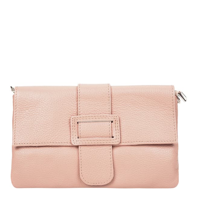 Renata Corsi Light Pink Leather Crossbody Bag