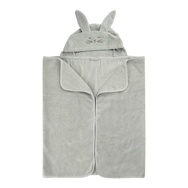 Pippi Soft Grey Cotton Hooded Bath Towel