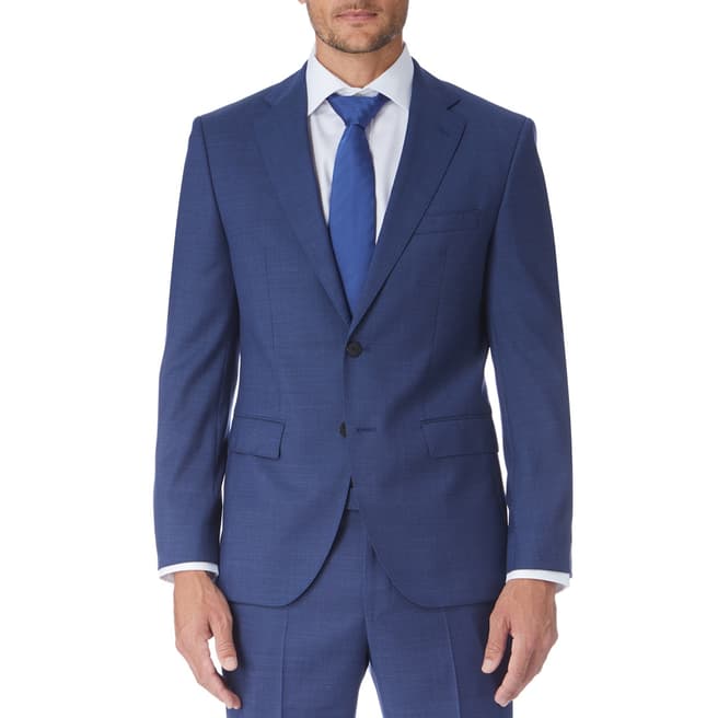 BOSS Blue Textured Johnstons Classic Fit Jacket