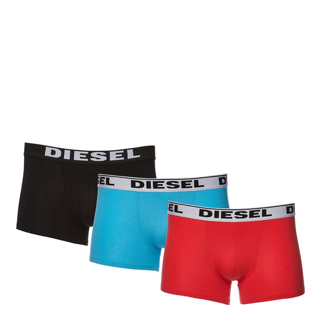Diesel Black/Blue/Red Kory 3 Pack Boxers