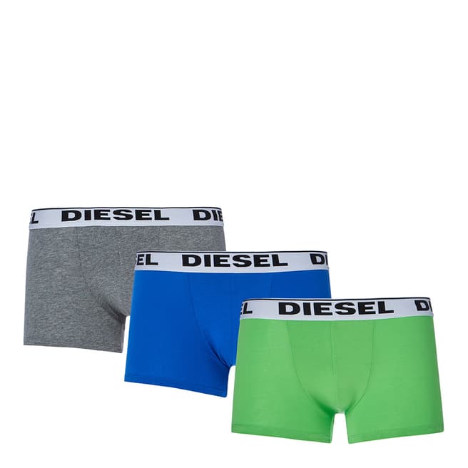 Diesel Green Multi Kory Three Pack Boxers