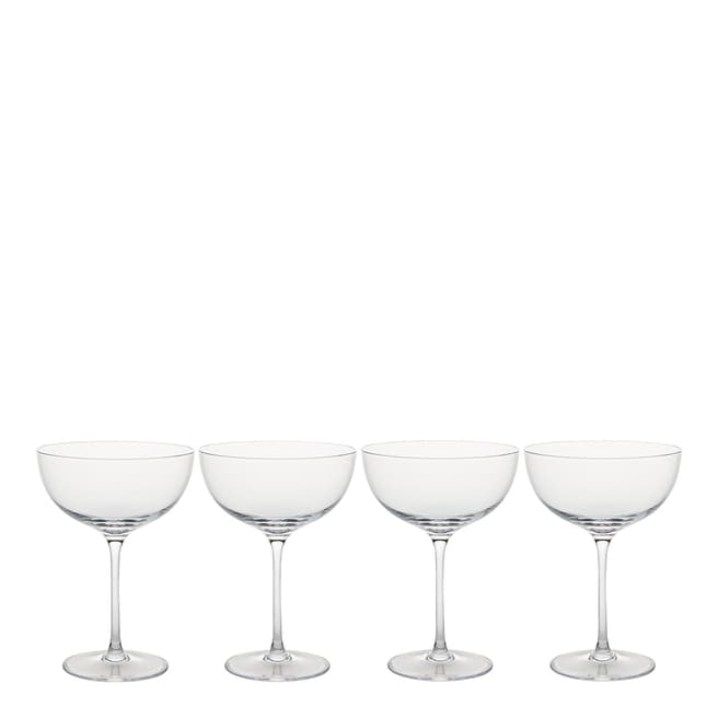 Habitat Athena Pack Of 4 Champagne Coupe 28Cl