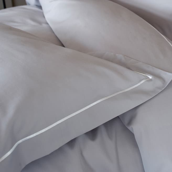 The Lyndon Company Cord Pair of Oxford Pillowcases, Grey/White