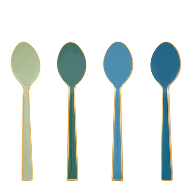PiP Studio Set of 4 Spring to Life Green/Blue Enamel Spoons 