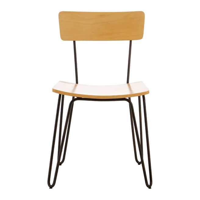 Premier Housewares District Hairpin Chair, Rustic Steel
