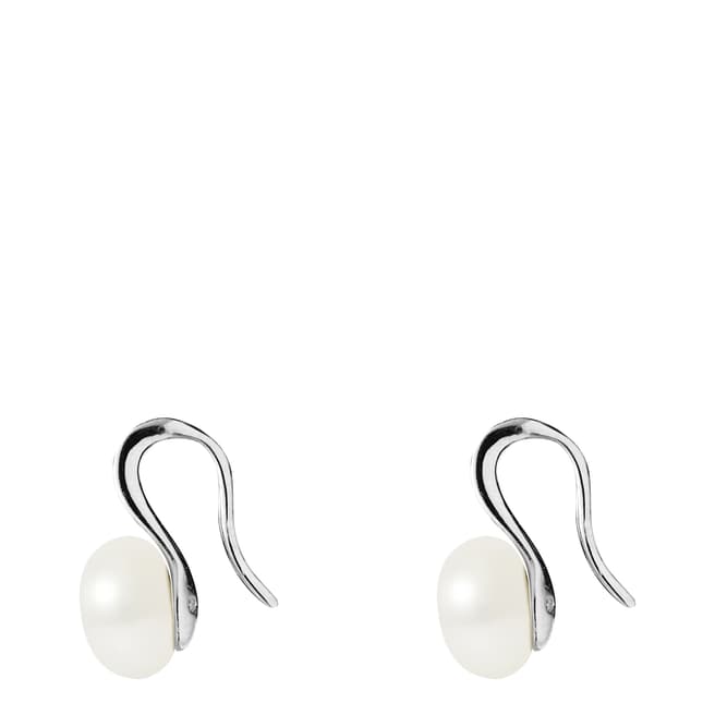 Just Pearl Silver / White Pearl Earrings