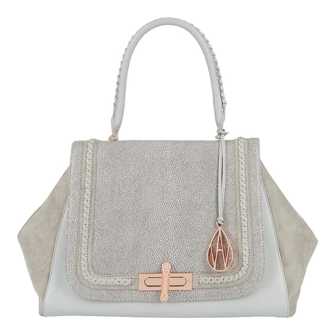 Amanda Wakeley Mineral Stingray Cagney Braid Leather/Suede Bag