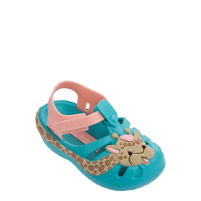 Ipanema Baby Aqua Giraffe Summer Zoo Shoes