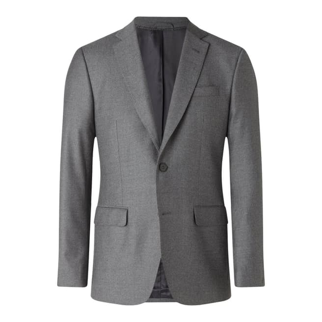 Jigsaw Grey Wool Flannel Suit Jacket