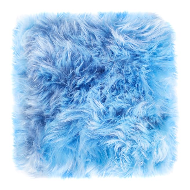 Royal Dream Heavenly Blue Sheepskin Cushion 45x45cm